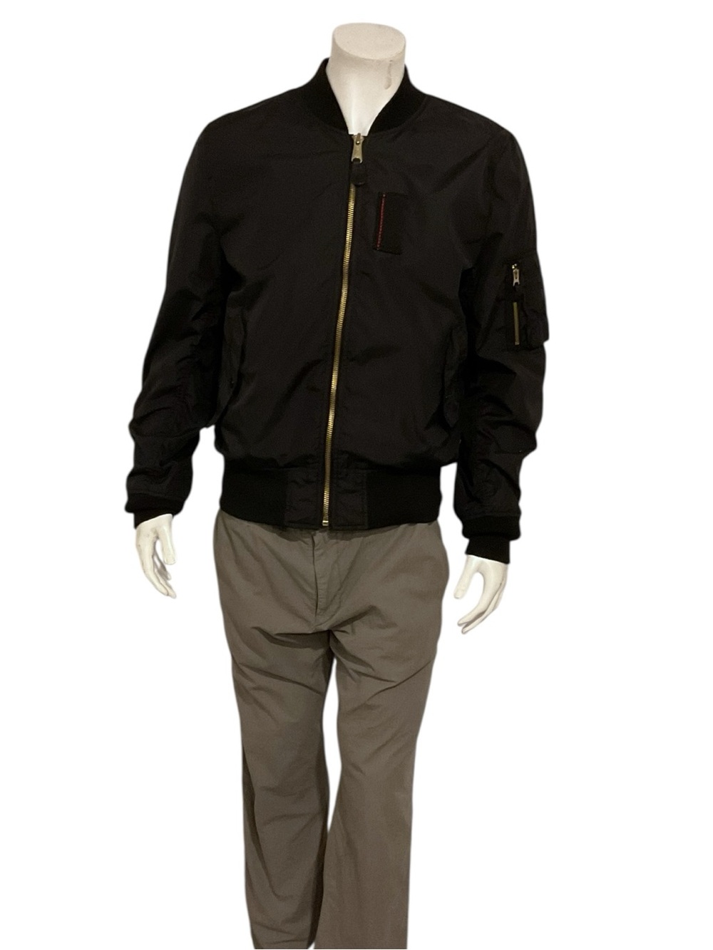 Alpha Industries Men’s Black Full Zip Bomber Jacket